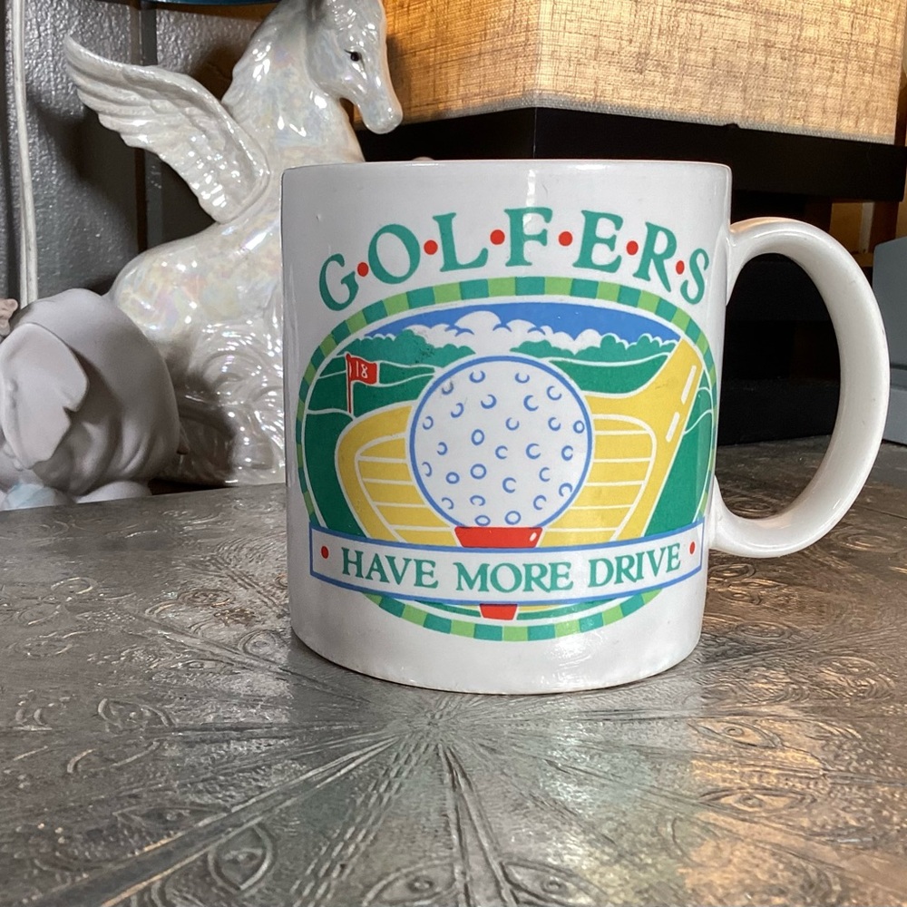 Vintage 1986 Applause "Golfers Have More Drive" Ceramic Mug